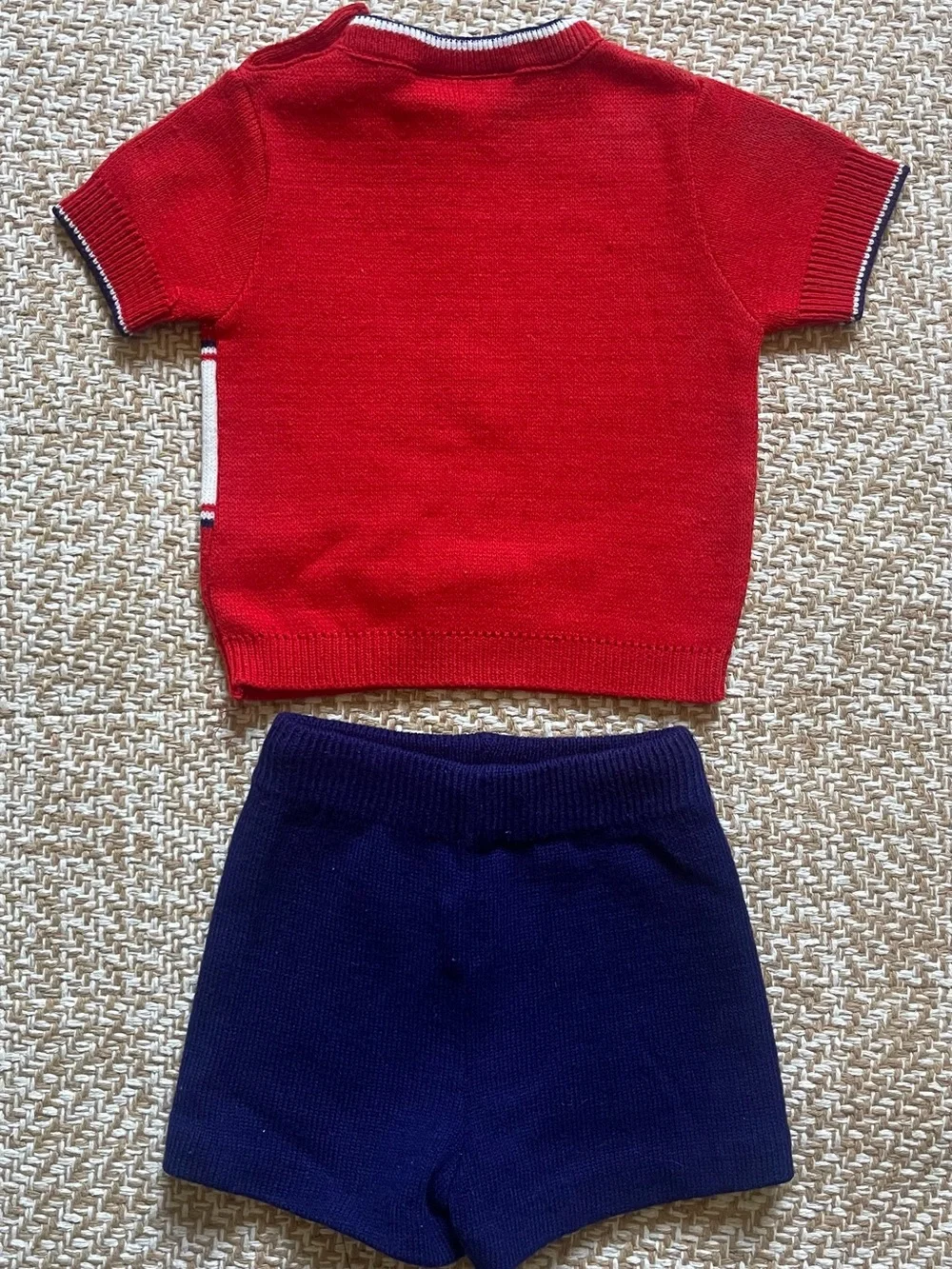 Mickey Mouse Vintage Knit Top & Shorts Set - Red & Navy